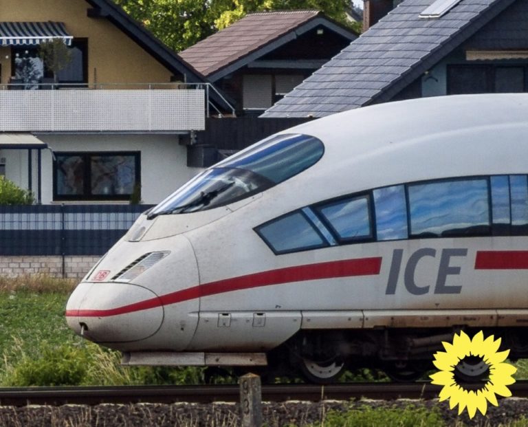 GRÜNE streben Ratsbeschluss zur ICE-Trasse an/“Ausbau an der bestehenden Bahntrasse prüfen“