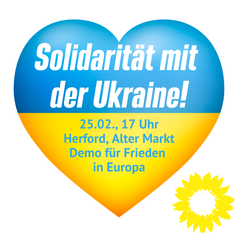 Solidarität mit der Ukraine: Demo in Herford 25.02., 17 Uhr, Alter Markt