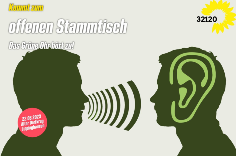 Das Grüne Ohr hört zu! – Offener Stammtisch in Hiddenhausen