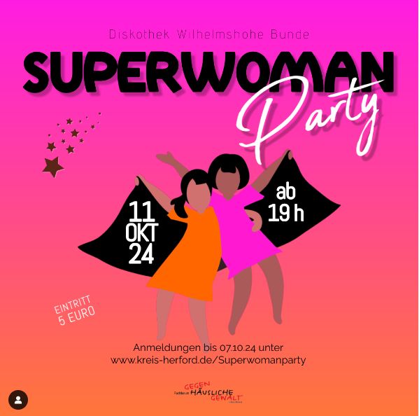 11. Oktober: Superwoman-Party