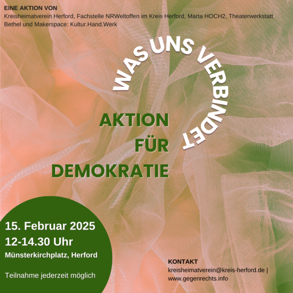 15. Februar: Was uns verbindet – Aktion für Demokratie