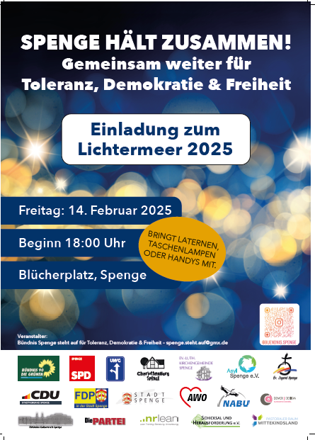 14. Februar: Lichtermeer 2025 – Spenge hält zusammen