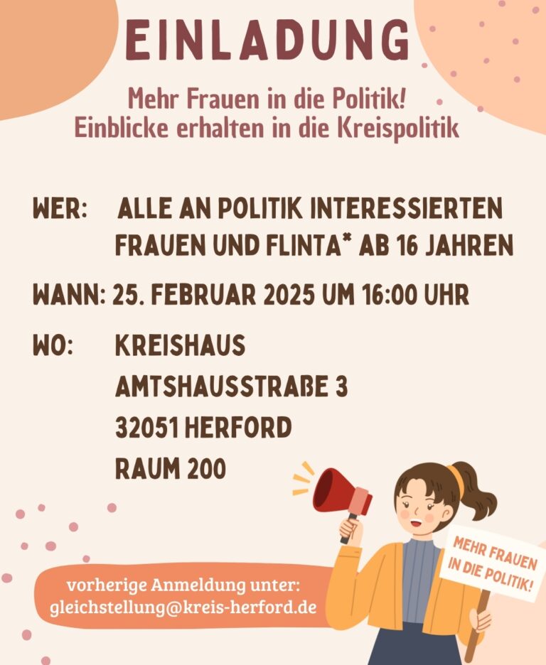 25. Februar: Mehr Frauen in die Politik!