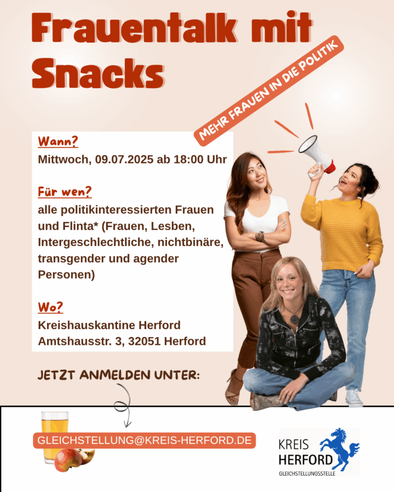 09 . Juli: Frauentalk mit Snacks –  im Kreishaus