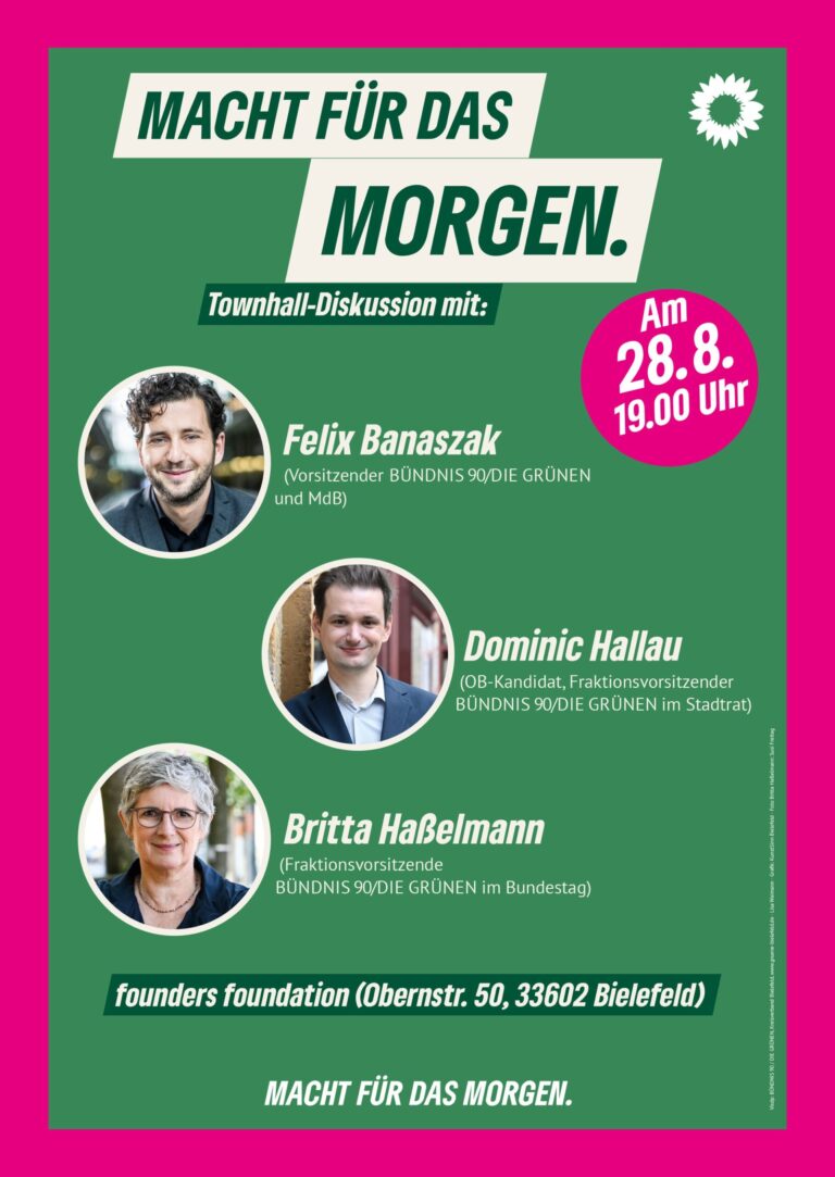 28. August: Macht für das Morgen – Wahlkampf-Highlight mit Felix Banaszak in Bielefeld