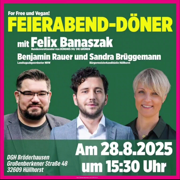 28. August: Feierabend- Döner mit Felix, Sandra und Benjamin