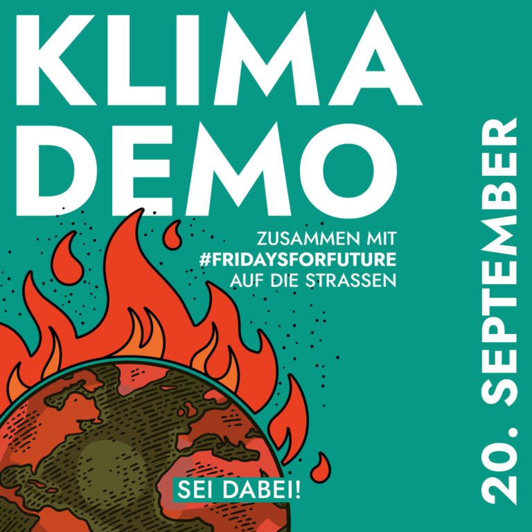 20. September: Gemeinsam aufstehen für Klima & Zukunft – Klima-Demo