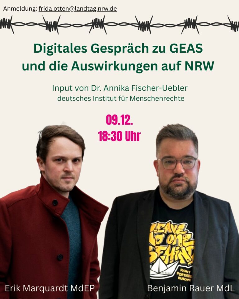 9. Dezember: Digitaler Austausch zu GEAS und die Auswirkungen auf NRW