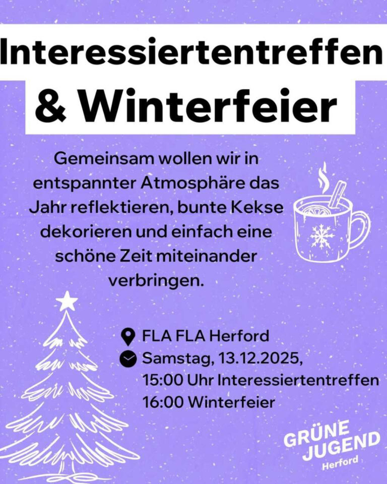 13. Dezember: Interessiertentreffen der Grünen Jugend Herford