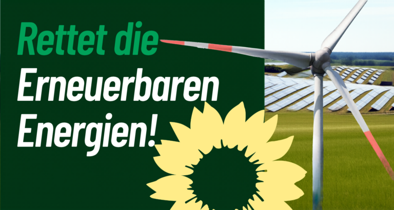 GRÜNE rufen zur Rettung der Energiewende auf