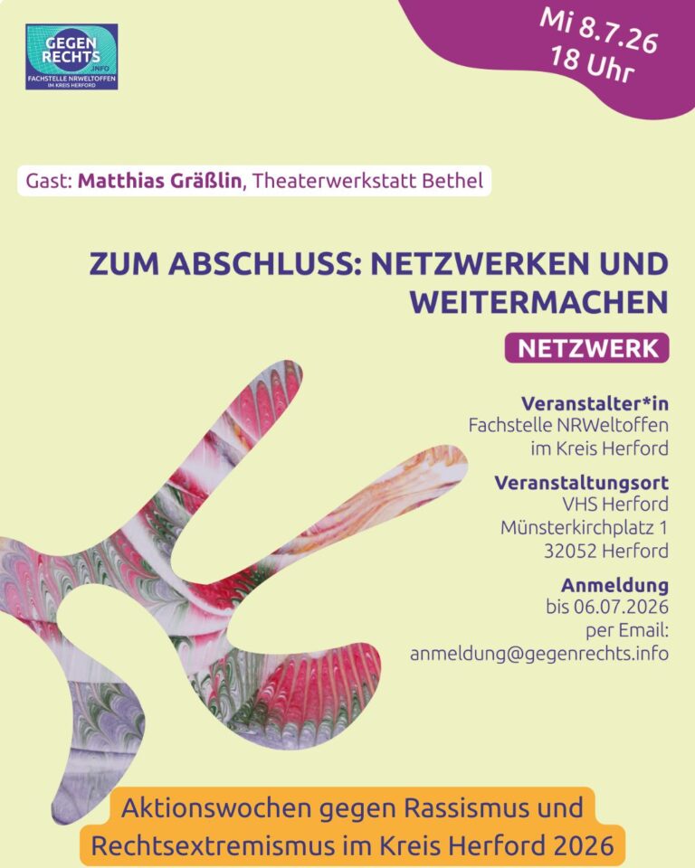 Abschluss der Aktionswochen gegen Rassismus und Rechtsextremismus im Kreis Herford