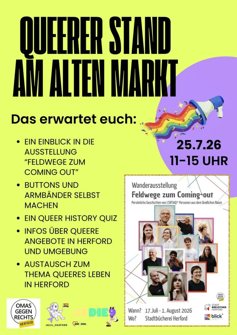 25. Juli: Queerer Stand am Alten Markt