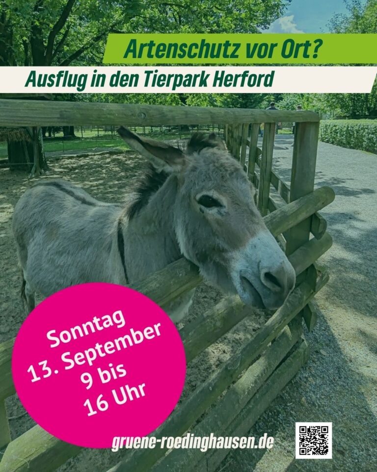 13. September: Artenschutz vor Ort – Ausflug in den Tierpark Herford
